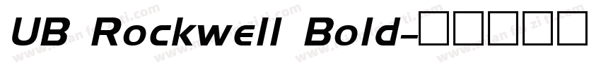 UB Rockwell Bold字体转换